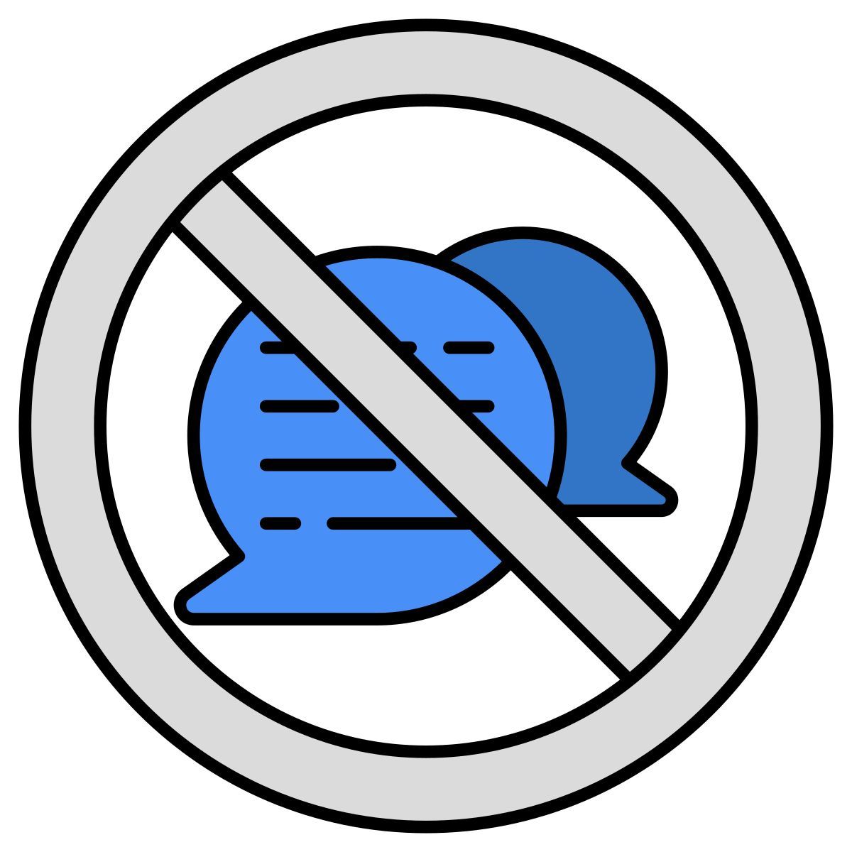 no chat icon