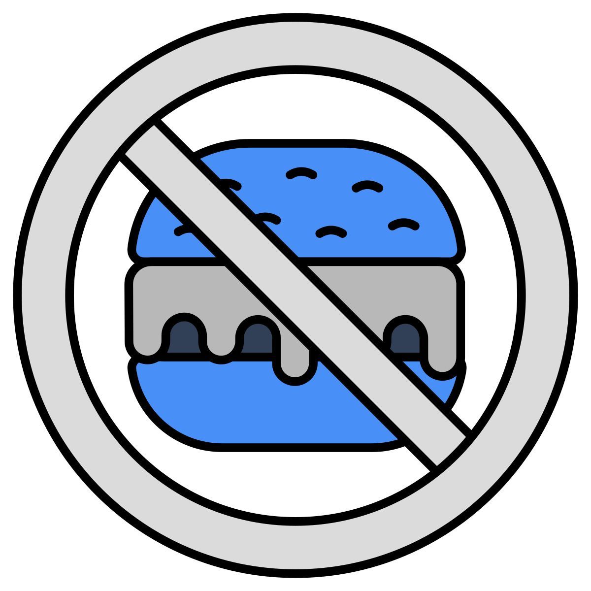 no fast food icon