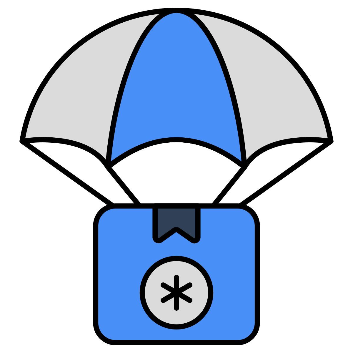 parachute delivery icon