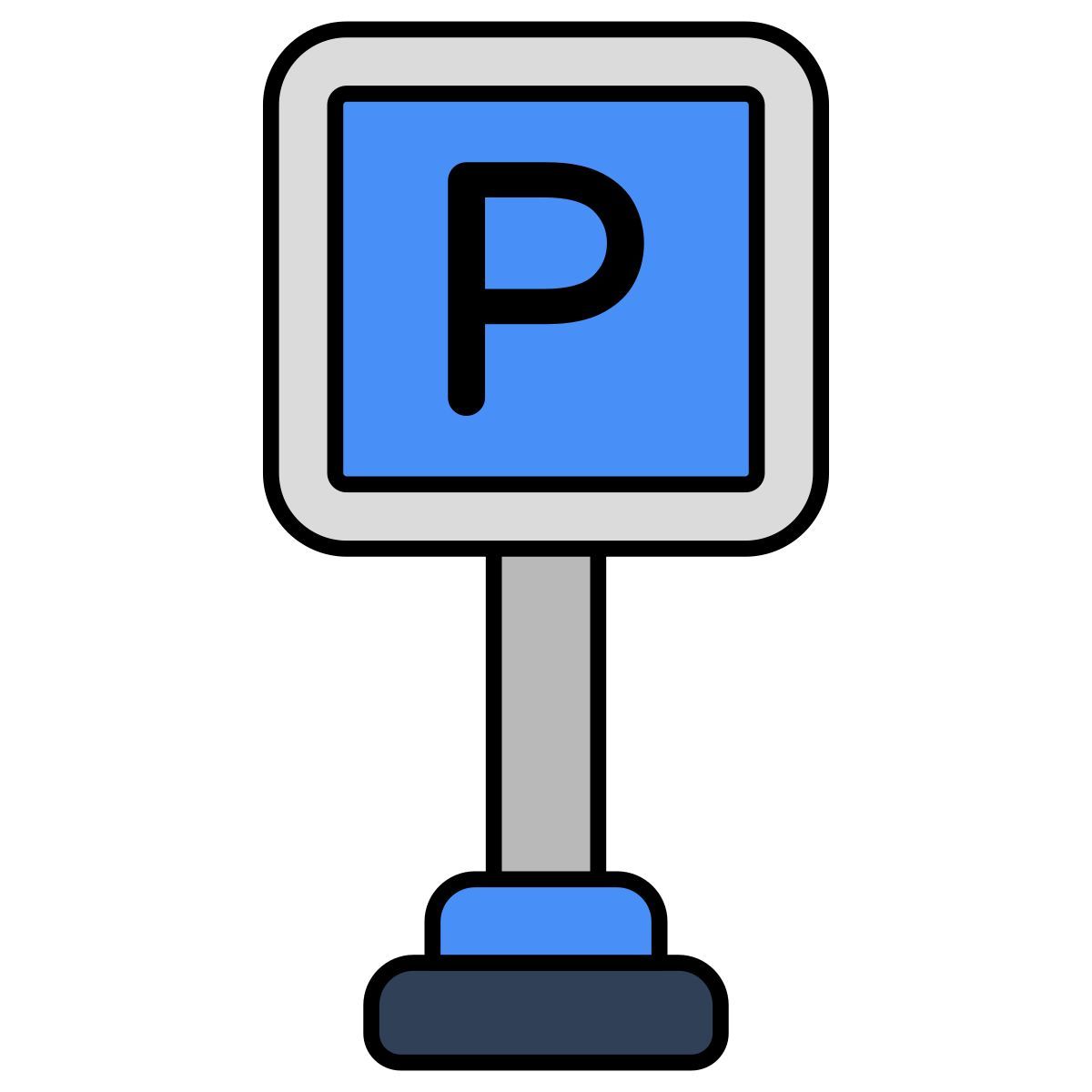 external parking board travel and hotels vectorslab outline color vectorslab 2 icon
