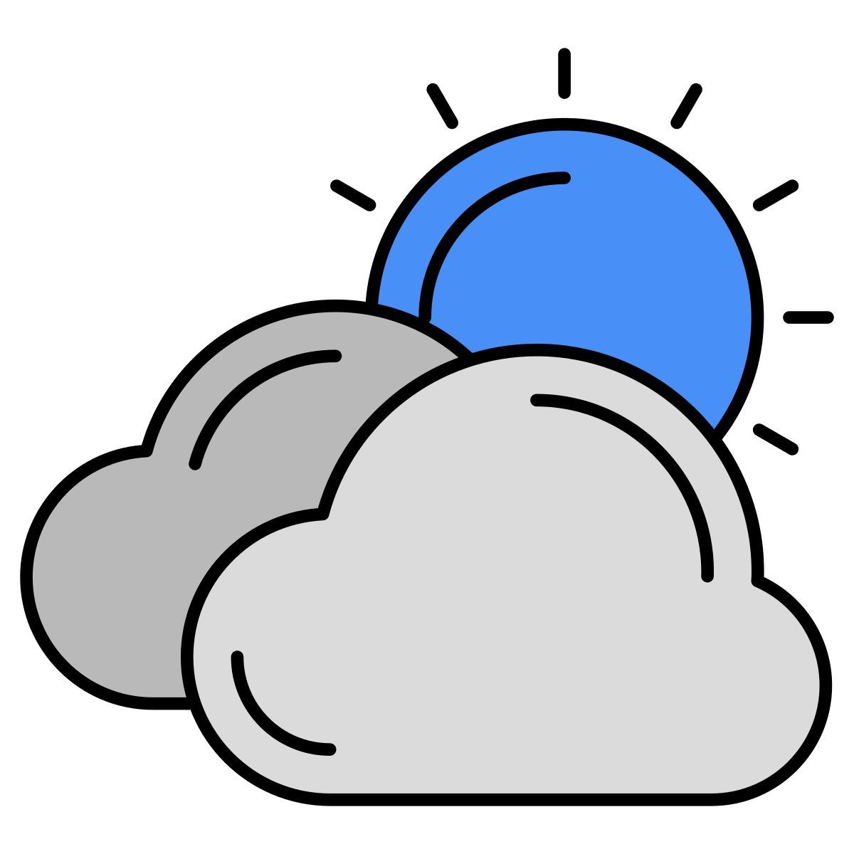 teilweise bewölkter tag icon