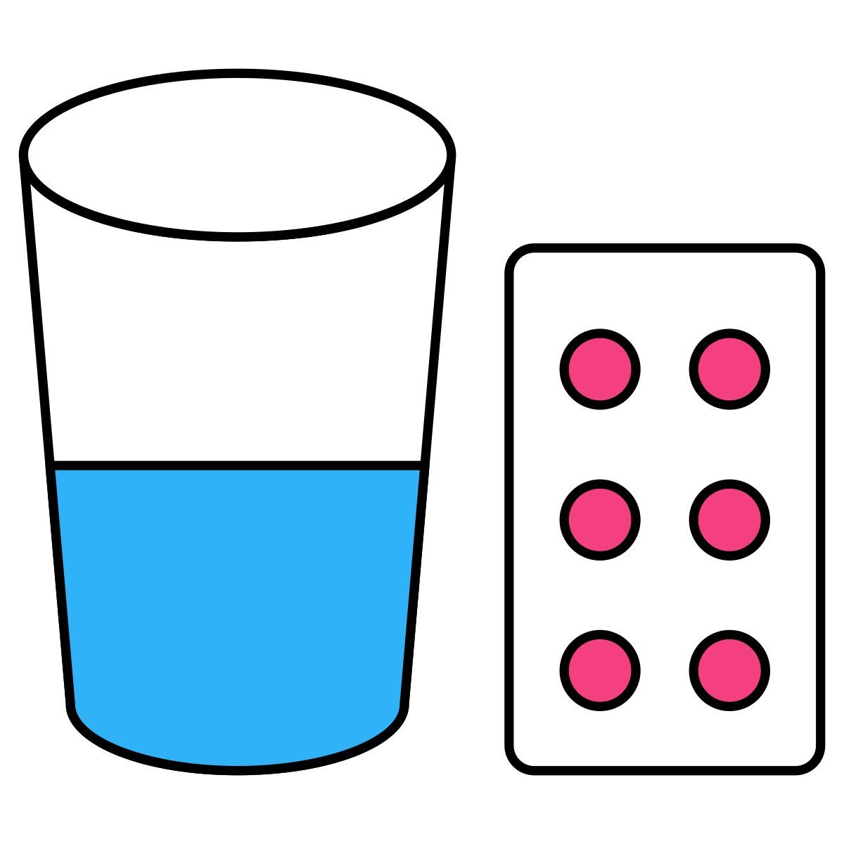 pills and water icon