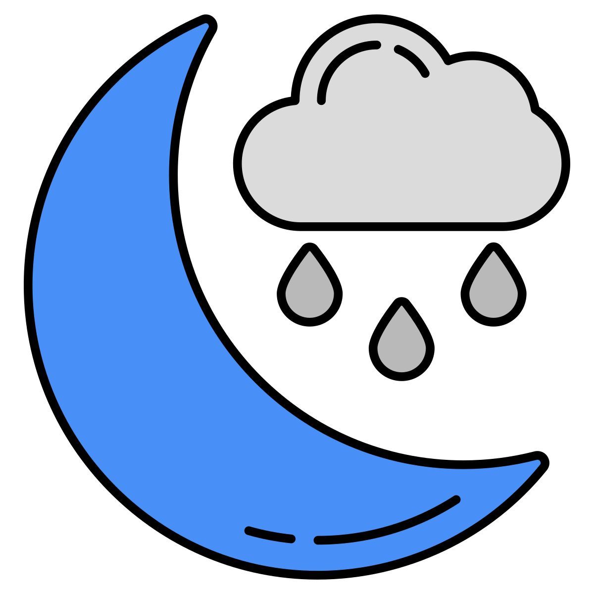 rainy night icon