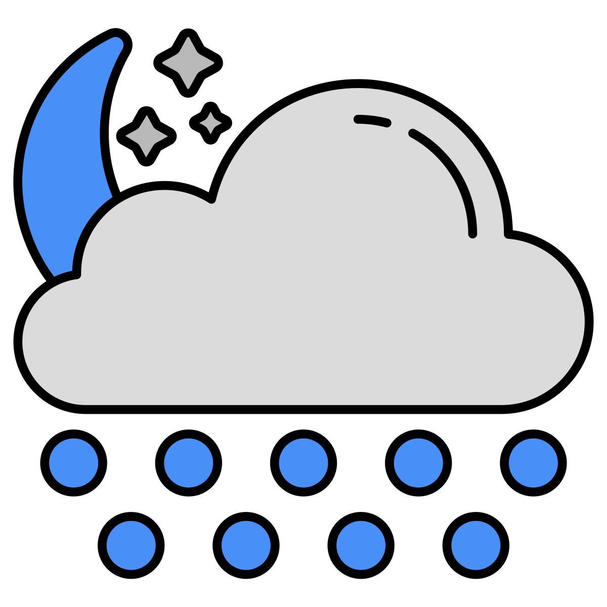 rainy night icon