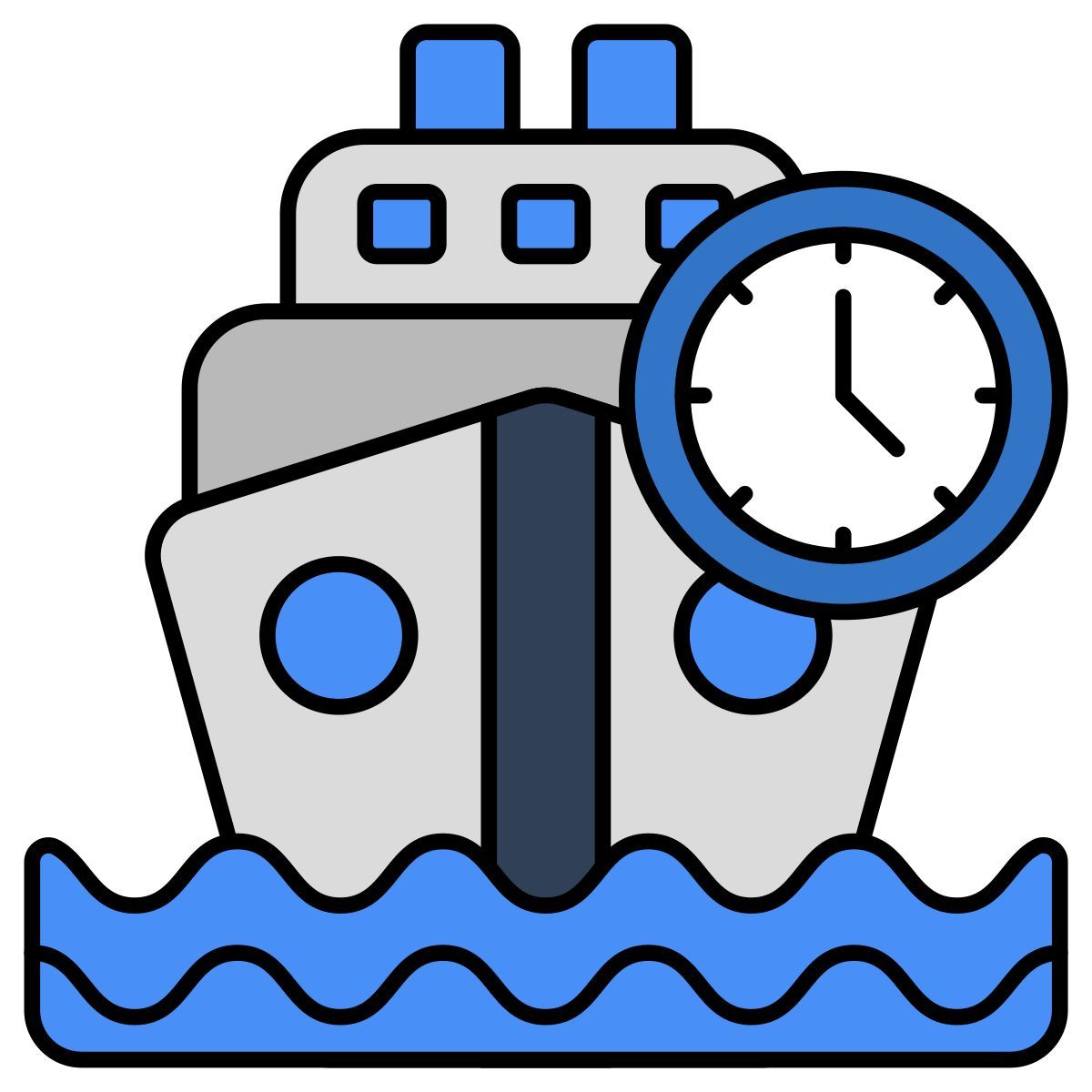 sea delivery time icon