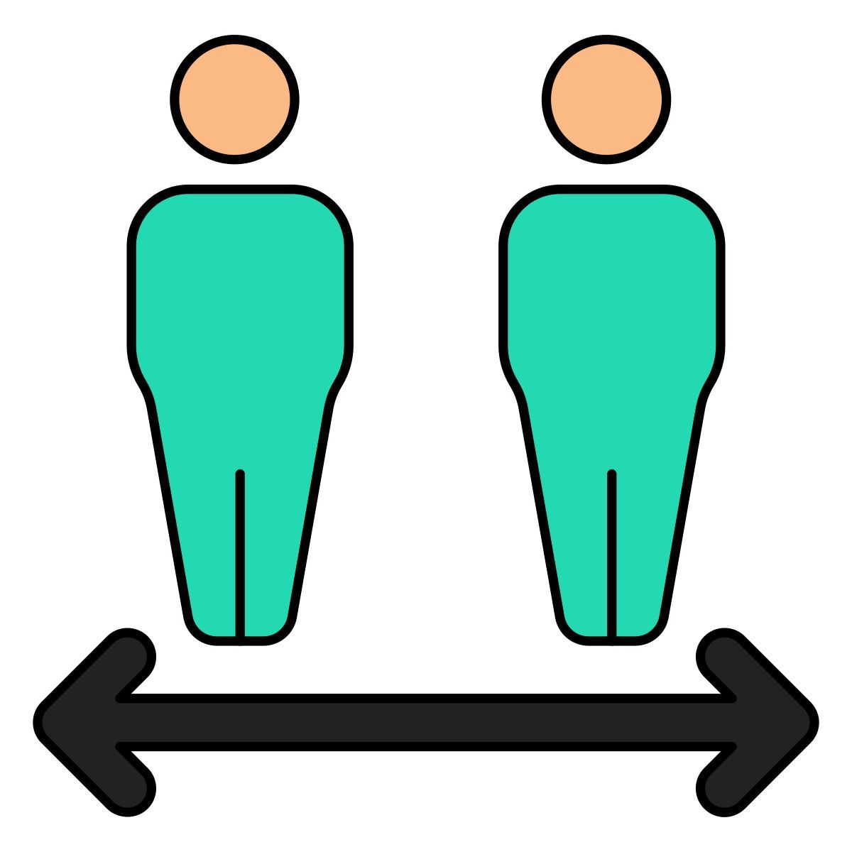 social distance icon