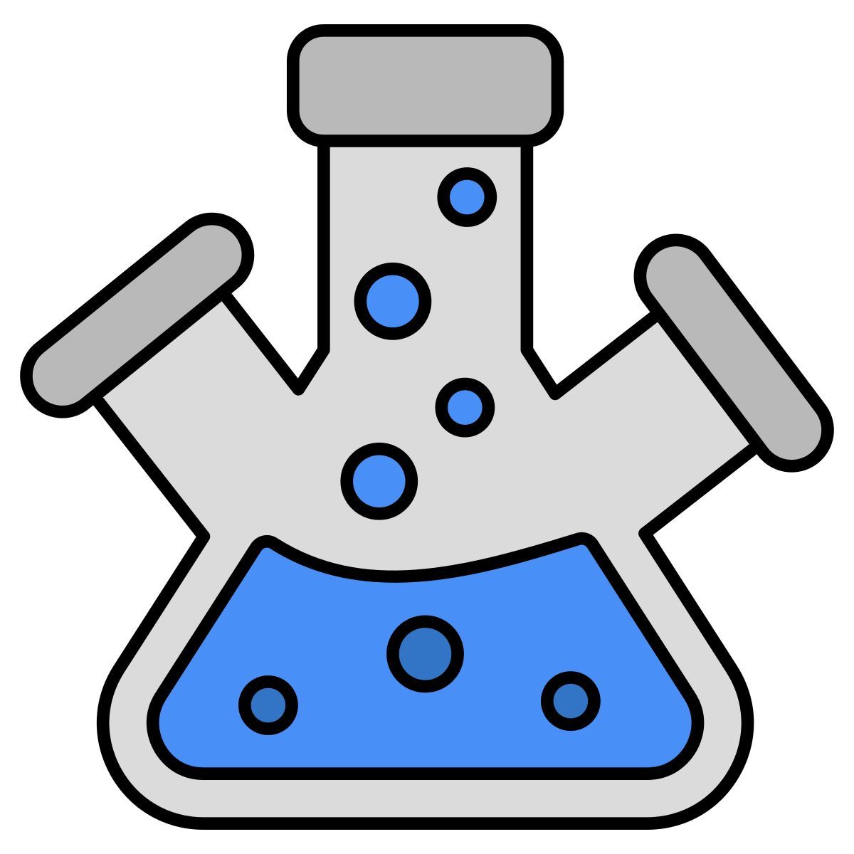 triple neck flask icon