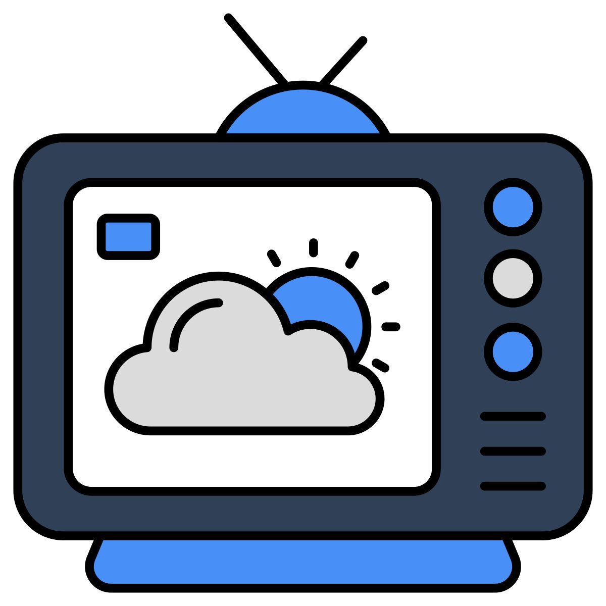 tv weather forecast icon