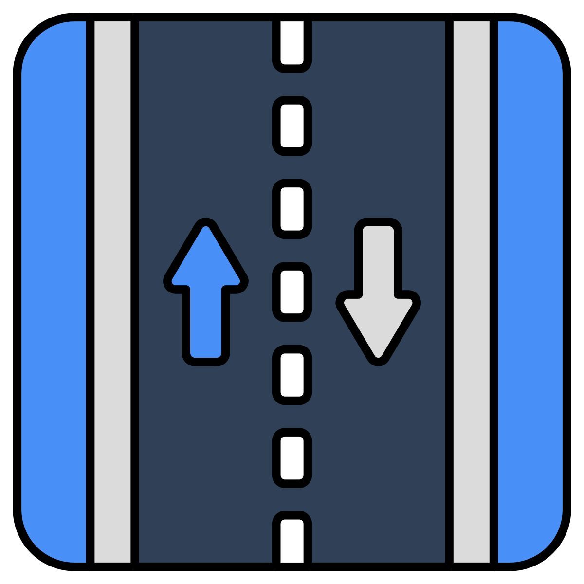 two way road icon