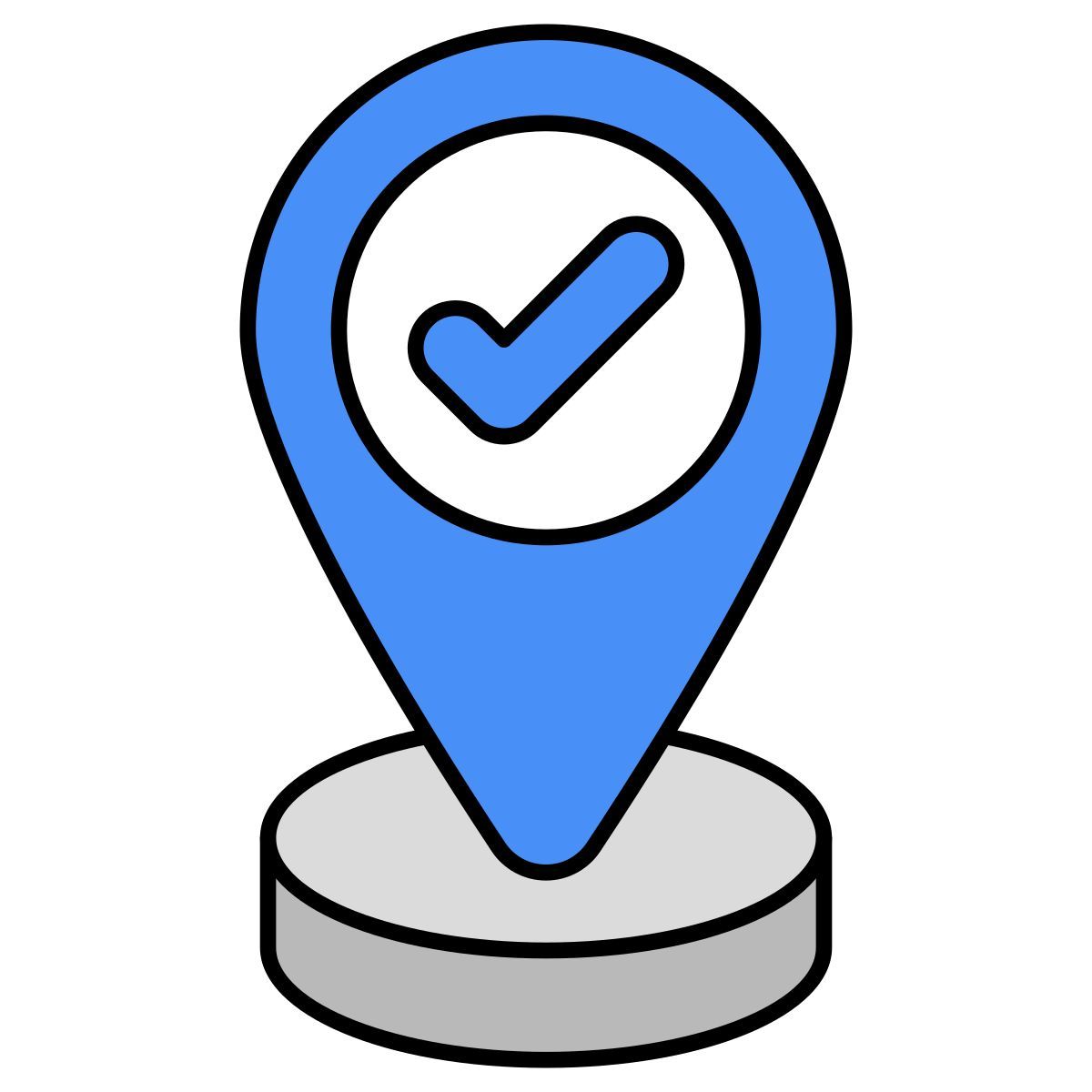 外部验证位置地图和导航向量板轮廓颜色向量板 icon