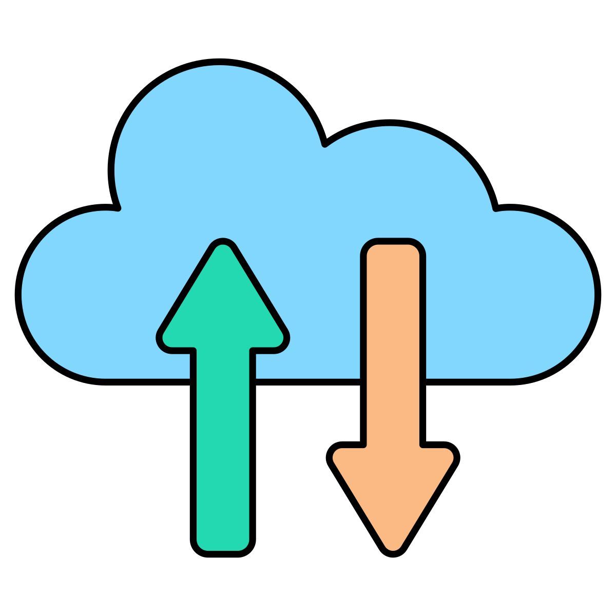 cloud data transfer icon