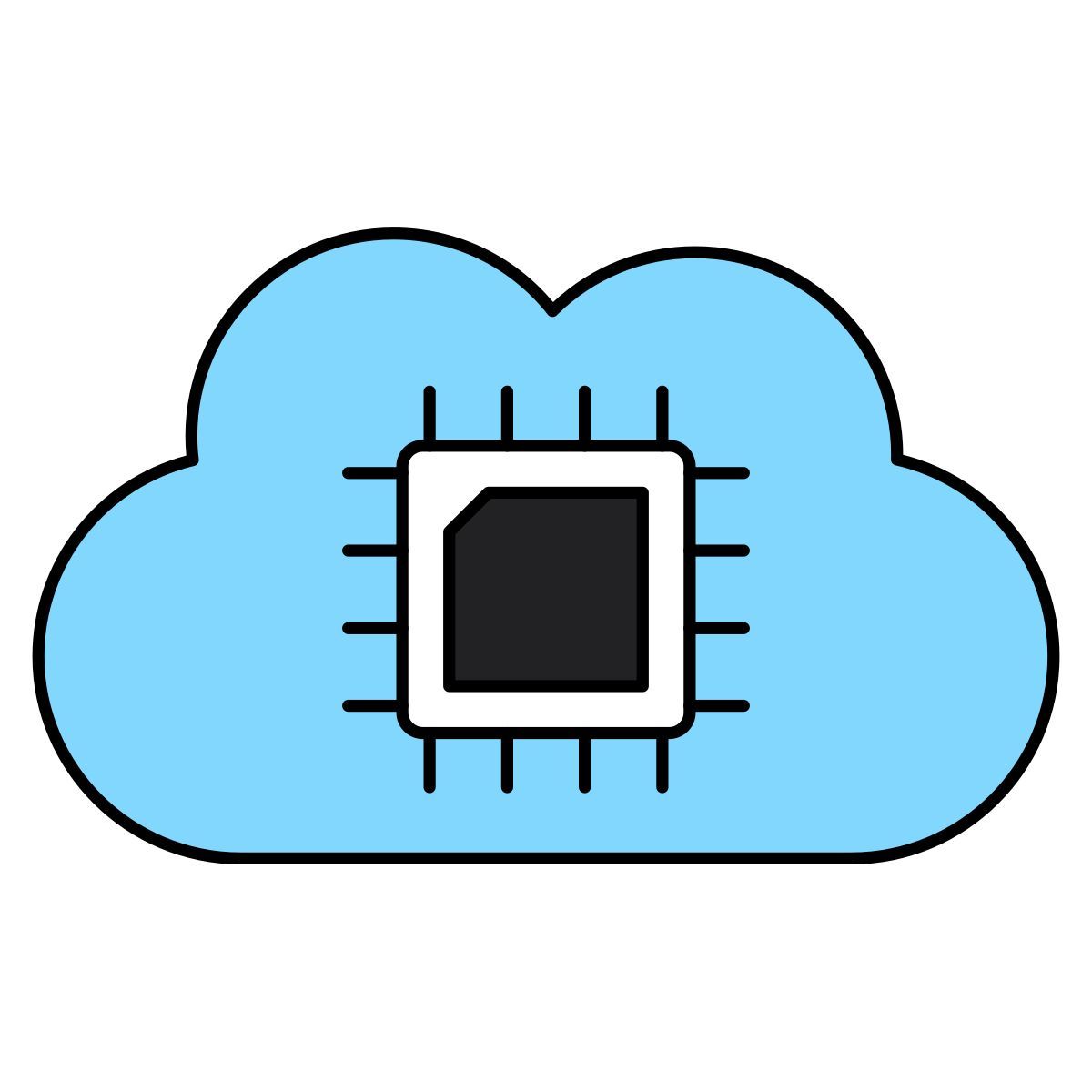 cloud microchip icon