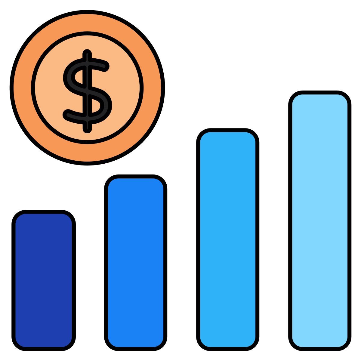 financial statistics icon