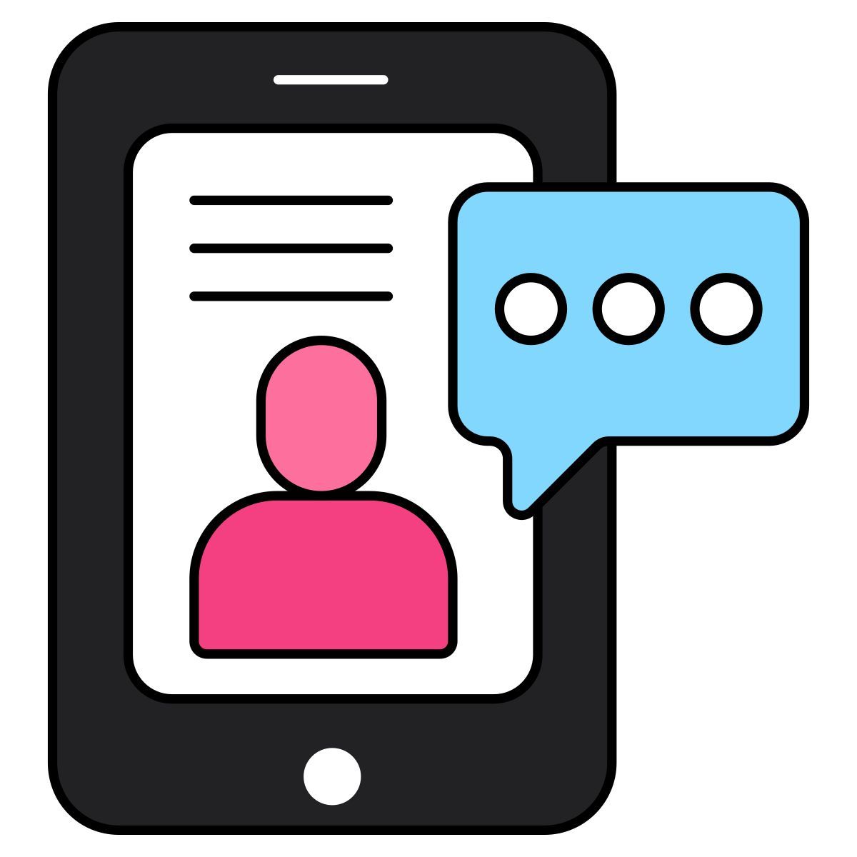 mobile chat icon