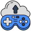 external Cloud-Game-Upload-gaming-vectorslab-outline-color-vectorslab icon