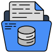 external Database-Folder-files-and-folders-vectorslab-outline-color-vectorslab icon