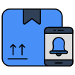 external Mobile-Parcel-Notification-shipping-and-delivery-vectorslab-outline-color-vectorslab icon