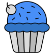 external Muffin-food-and-beverage-vectorslab-outline-color-vectorslab icon