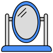 external Pedestal-Mirror-health-beauty-and-fashion-vectorslab-outline-color-vectorslab-2 icon