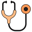 external Stethoscope-medical-and-corona-virus-vectorslab-outline-color-vectorslab icon