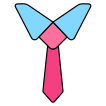 external Tie-fashion-and-clothes-vectorslab-outline-color-vectorslab-2 icon