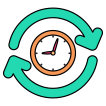 external time-update-shopping-and-ecommerce-vectorslab-outline-color-vectorslab icon