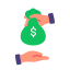 external money-bag-business-and-finance-victoruler-flat-victoruler icon