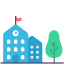 external school-buildings-victoruler-flat-victoruler icon