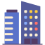 external skyscraper-buildings-victoruler-flat-victoruler icon