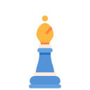 external bishop-chess-victoruler-flat-victoruler icon