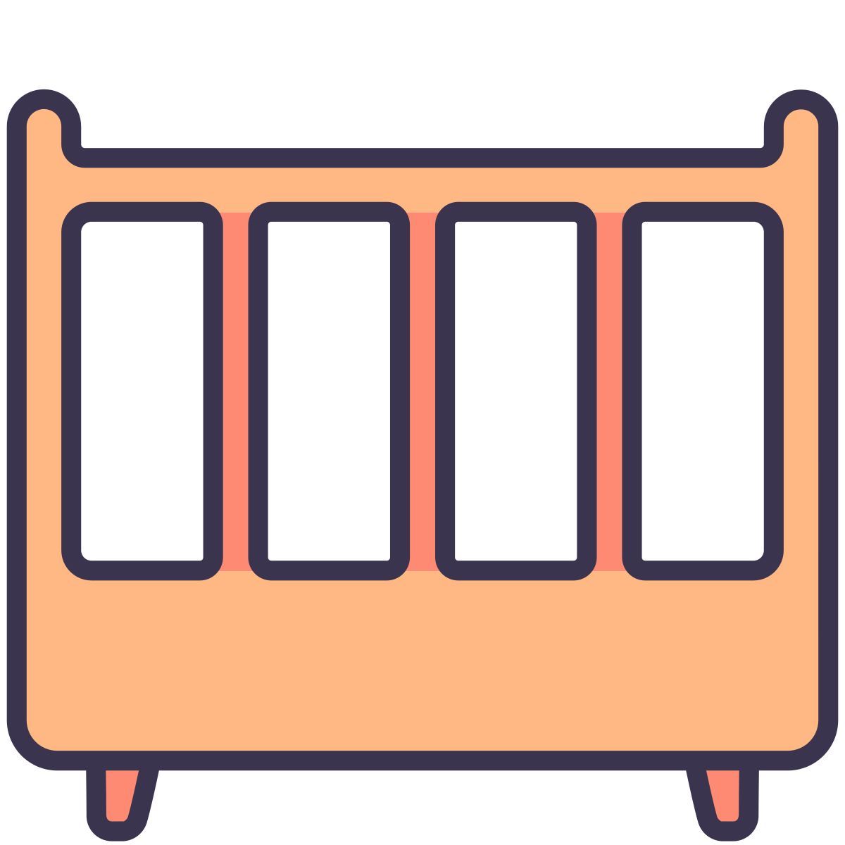 baby bed icon