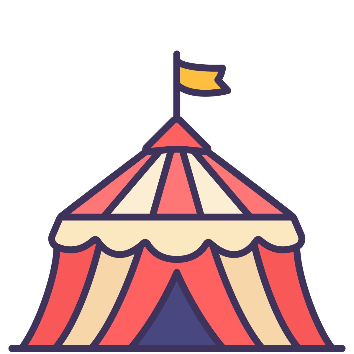 circus tent icon