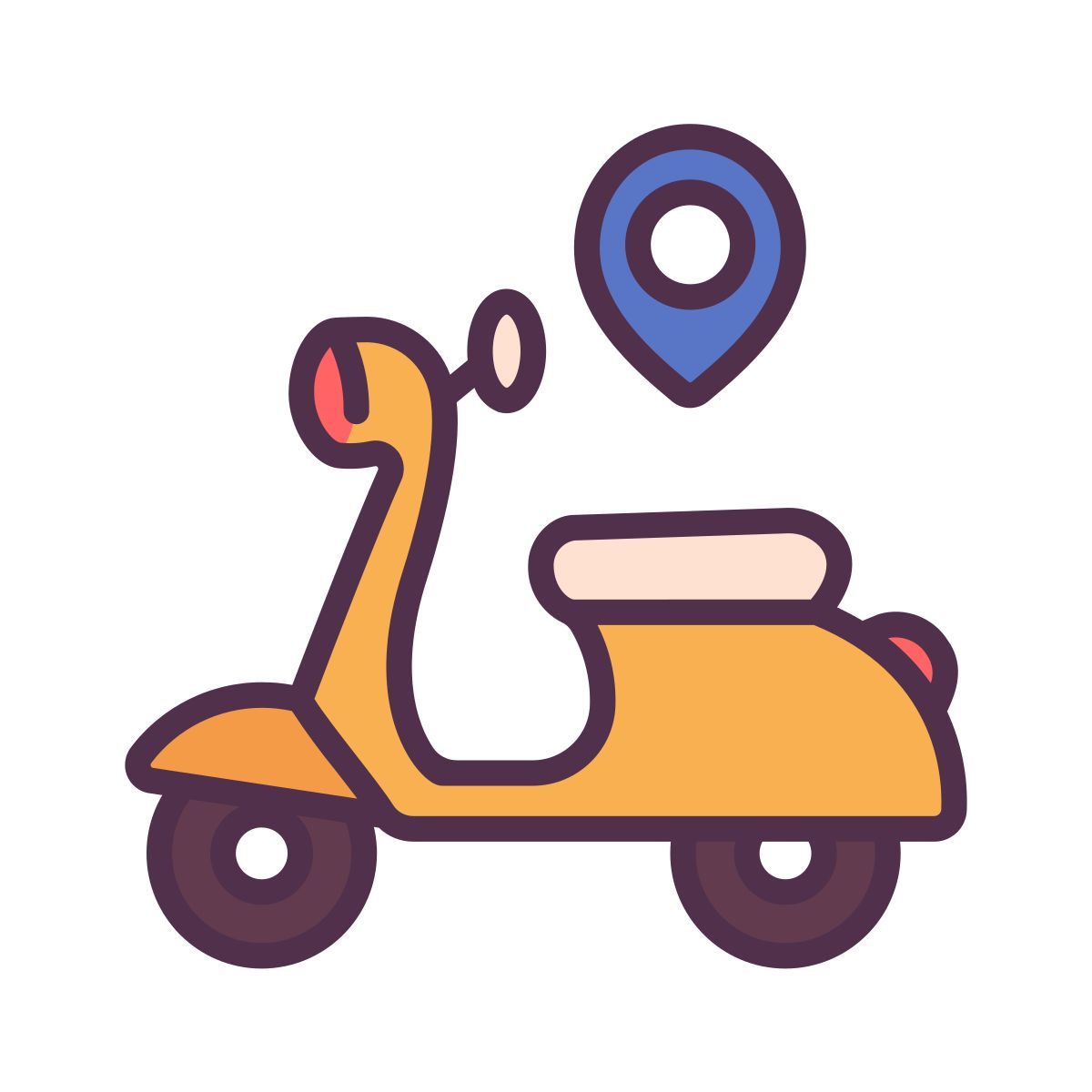 bicicletta per le consegne icon