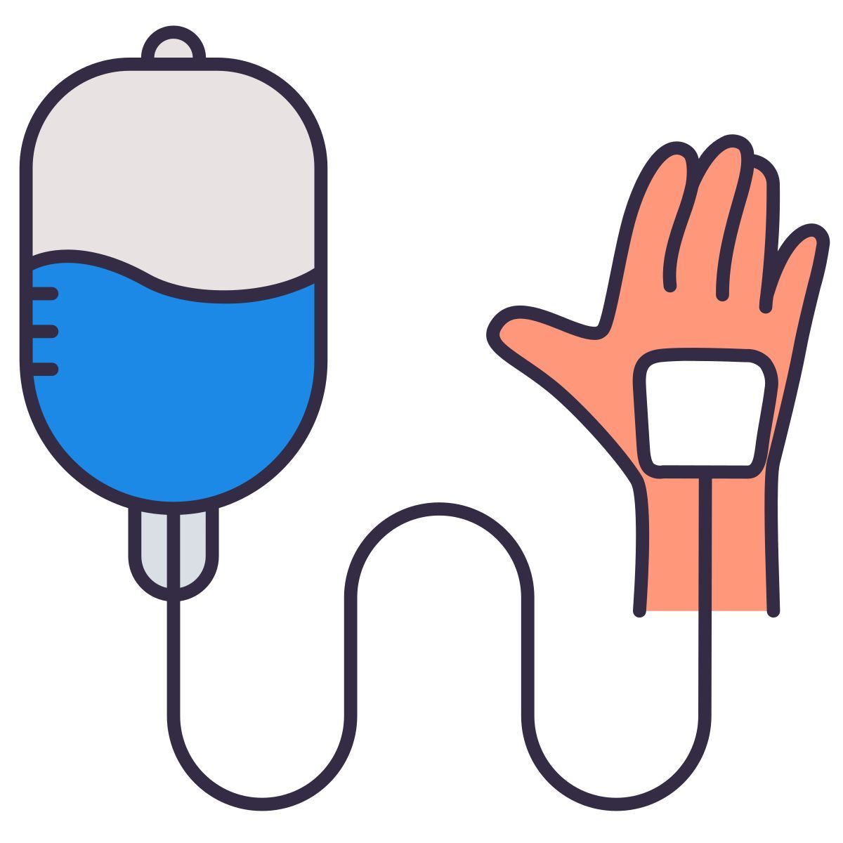 flebo endovenoso di soluzione salina icon