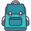 external backpack-clothes-and-outfit-victoruler-linear-colour-victoruler icon