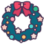 external christmas-wreath-christmas-victoruler-linear-colour-victoruler icon