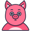 external pig-animal-squad-victoruler-linear-colour-victoruler icon