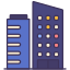external skyscraper-buildings-victoruler-linear-colour-victoruler icon