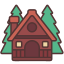 external wood-cabin-camping-victoruler-linear-colour-victoruler icon
