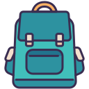 external backpack-clothes-and-outfit-victoruler-linear-colour-victoruler icon