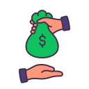external money-bag-business-and-finance-victoruler-linear-colour-victoruler icon