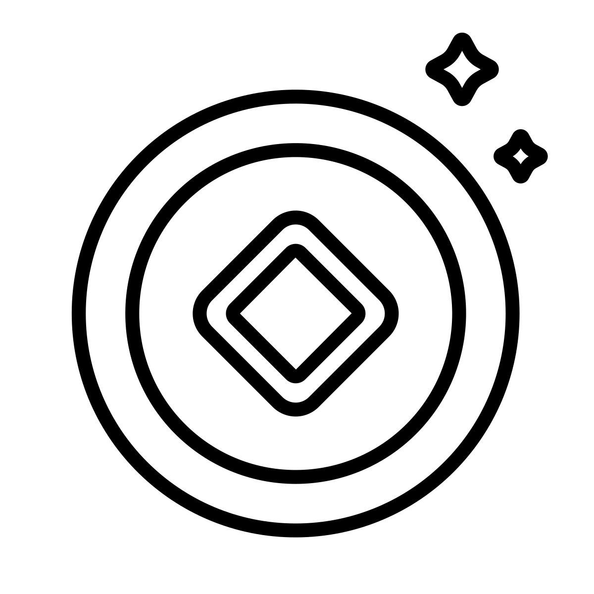 pièce de monnaie chinoise icon