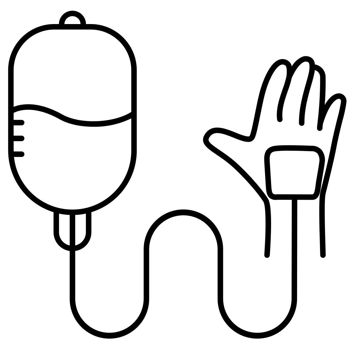 flebo endovenoso di soluzione salina icon