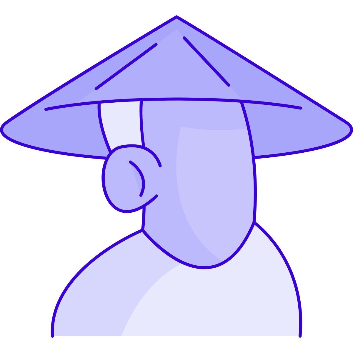 bamboo hat icon