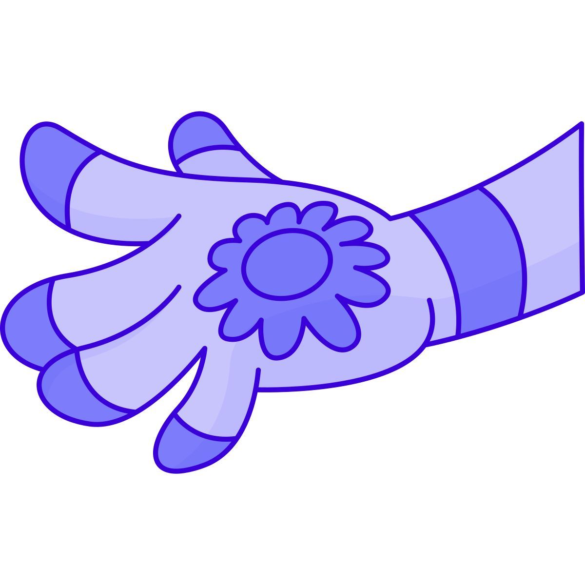 henna painted hand icon