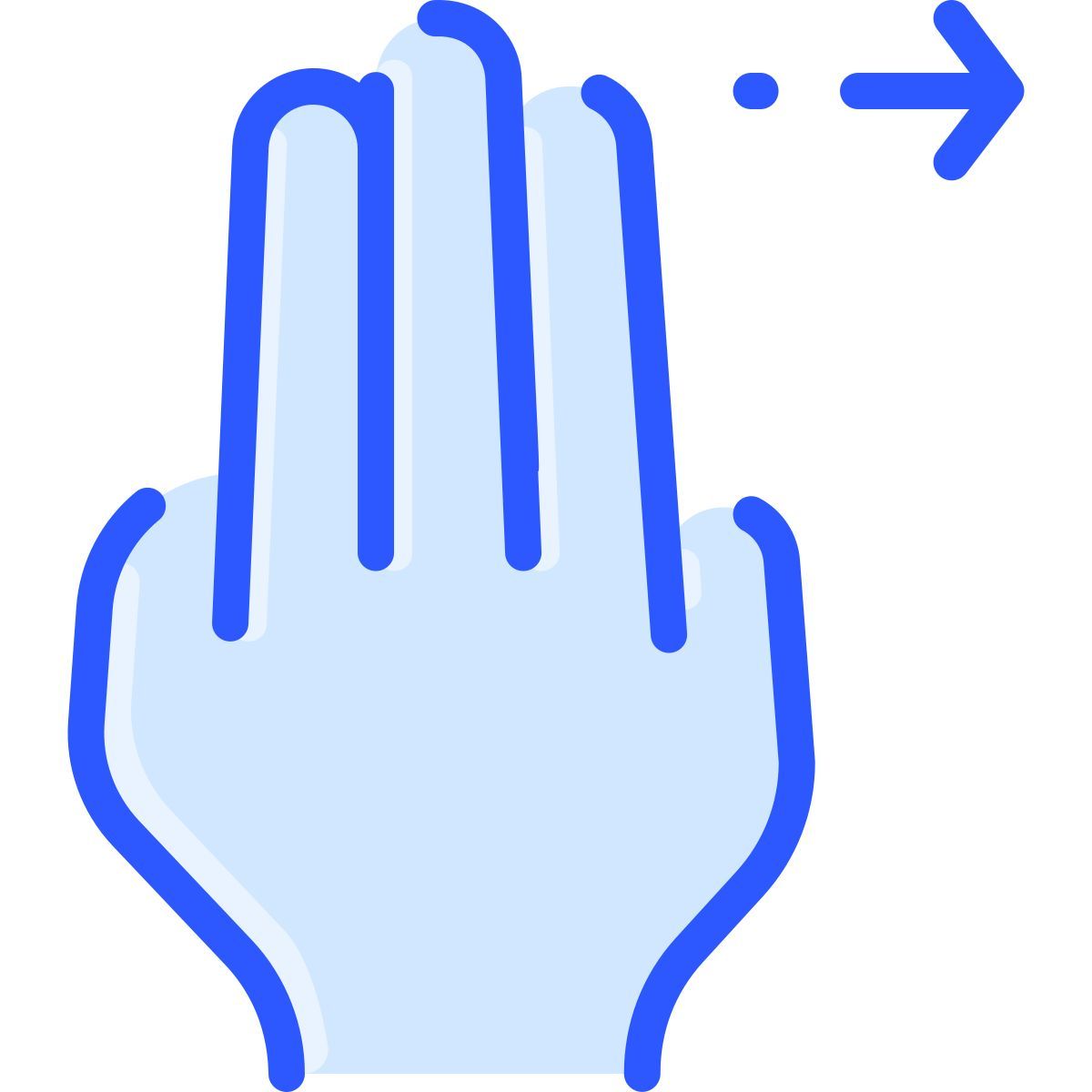 three fingers icon