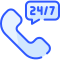 telephone with 24/7 speech bubble
