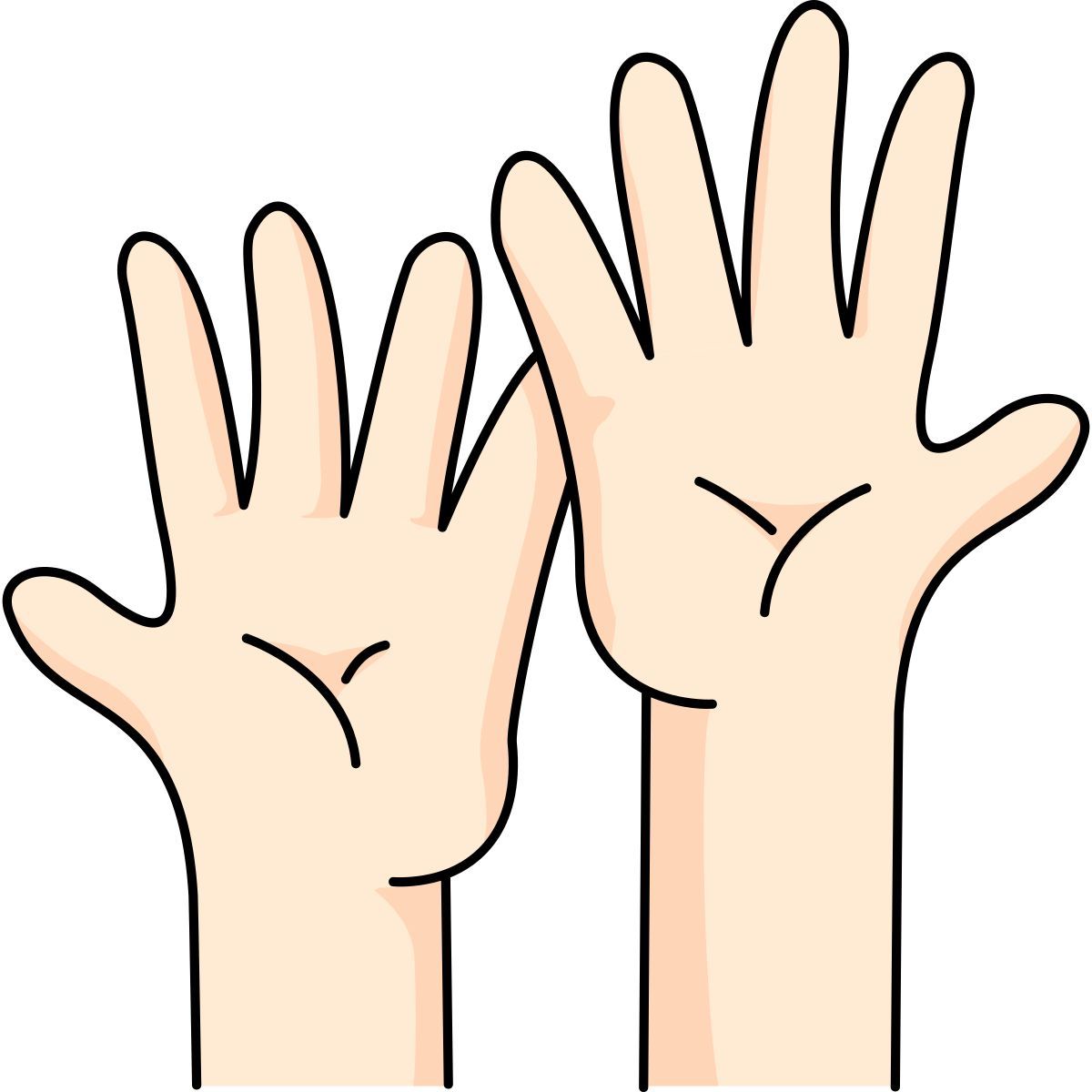 raised hands icon