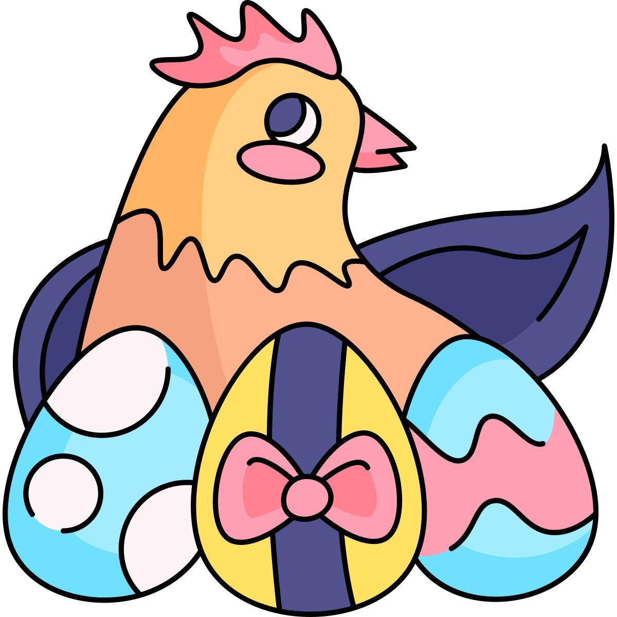 chick with eggs icon
