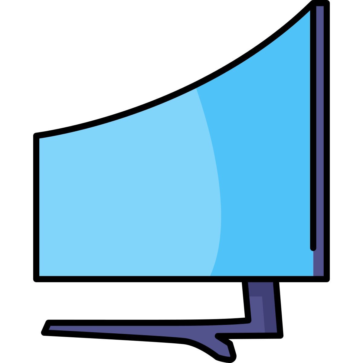 curved gaming monitor icon
